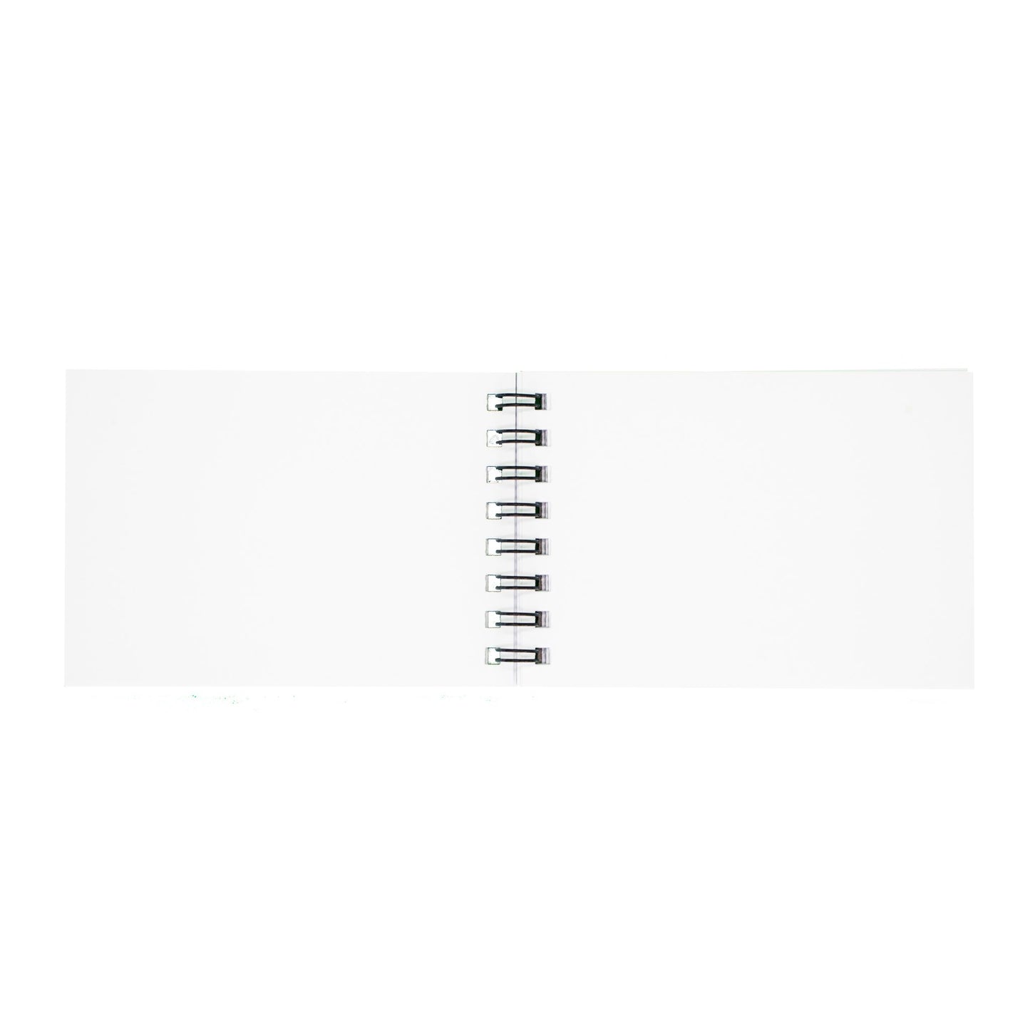 Inside of Notebook with White Illustrations of a Polar Bear and an Owl