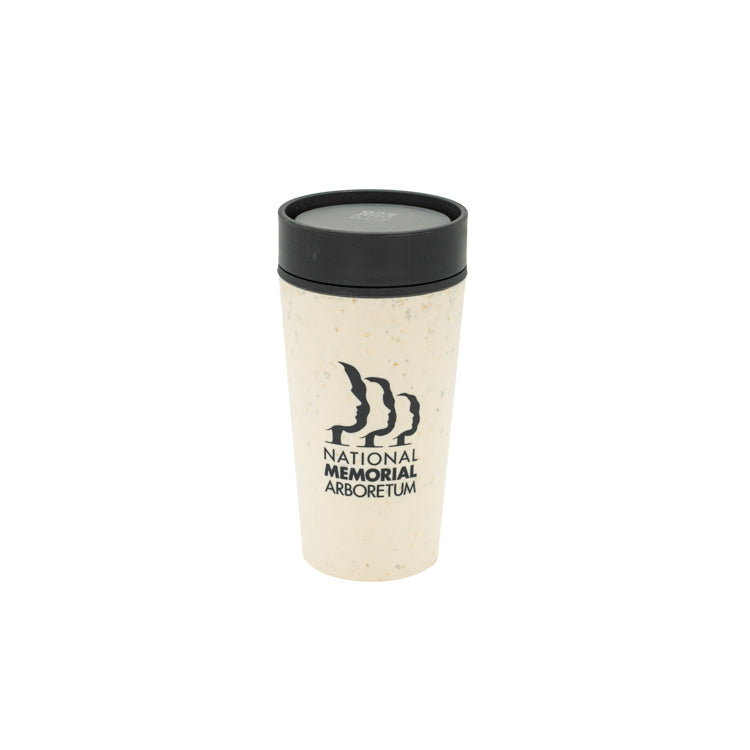 Arboretum Travel Cup Cream and Black with black logo