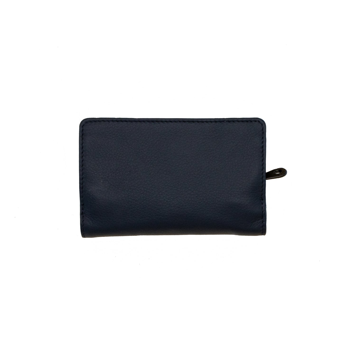 Black leather flap over wallet