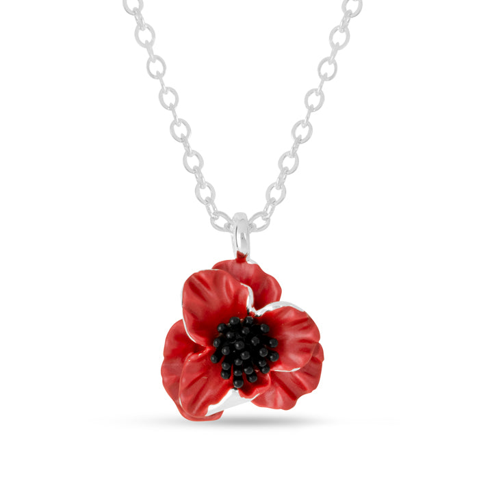 Poppy Flower Pendant