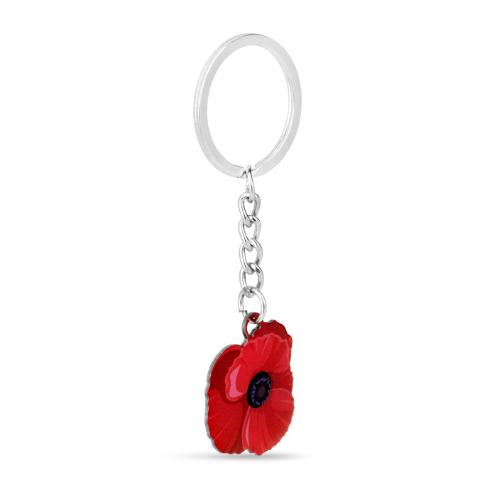 Poppy Keyring On Silver Chain