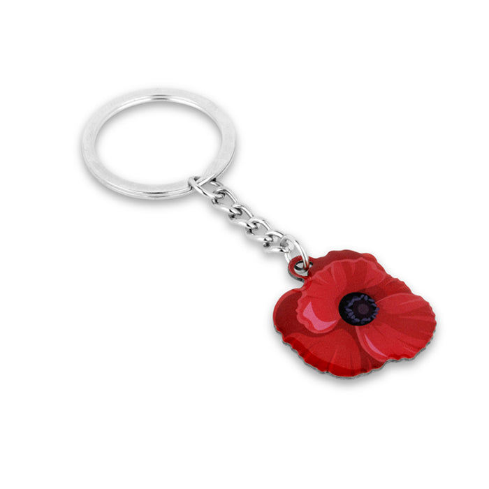 Poppy Keyring On Silver Chain