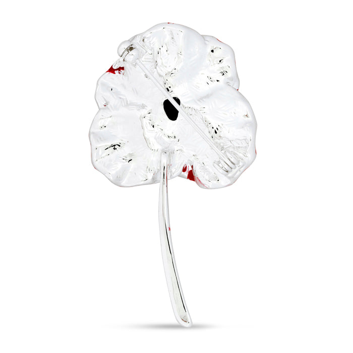 Poppy Red Flower Brooch