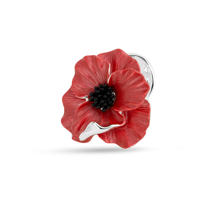 Poppy Flower Lapel Pin
