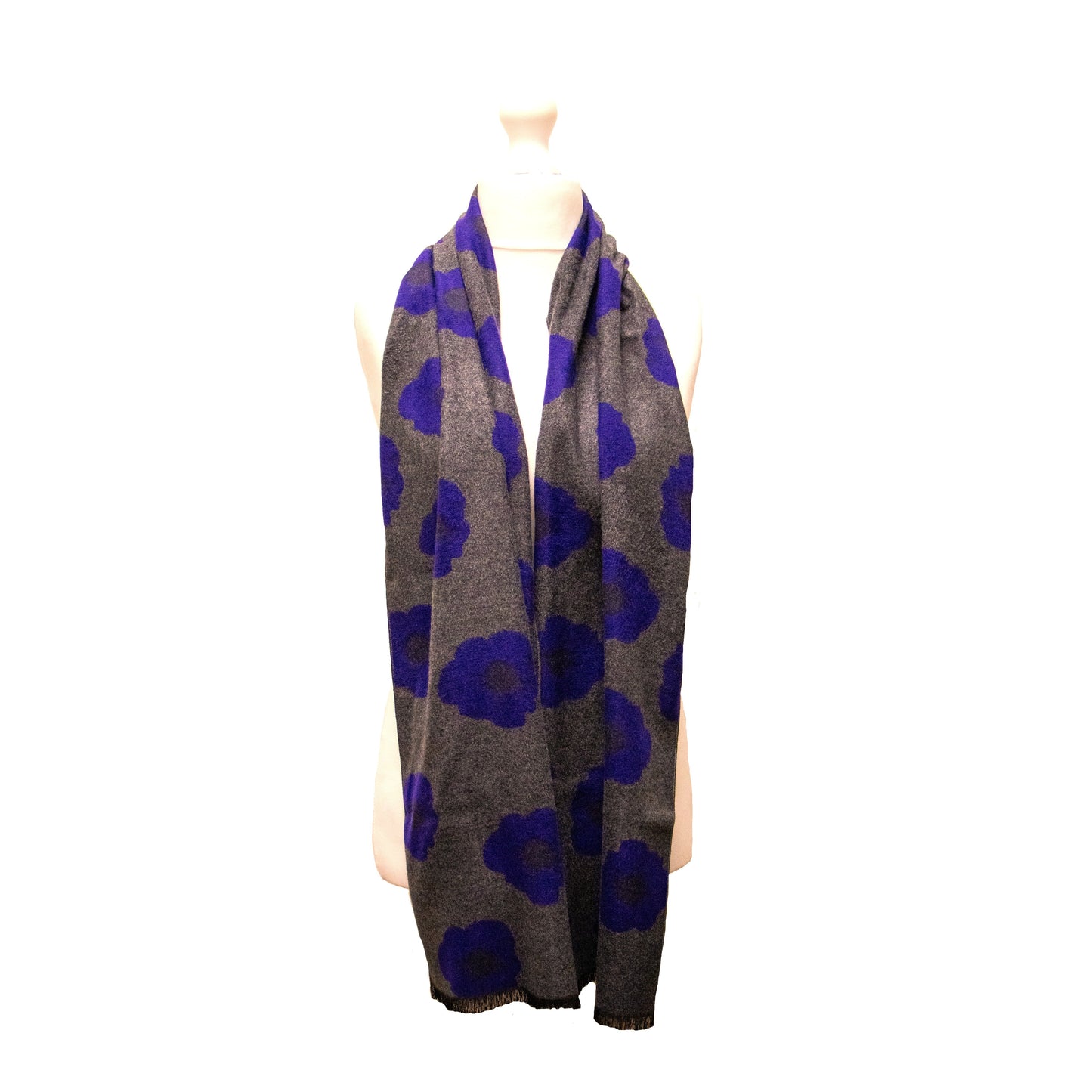 Poppy Purple and Grey Scarf
