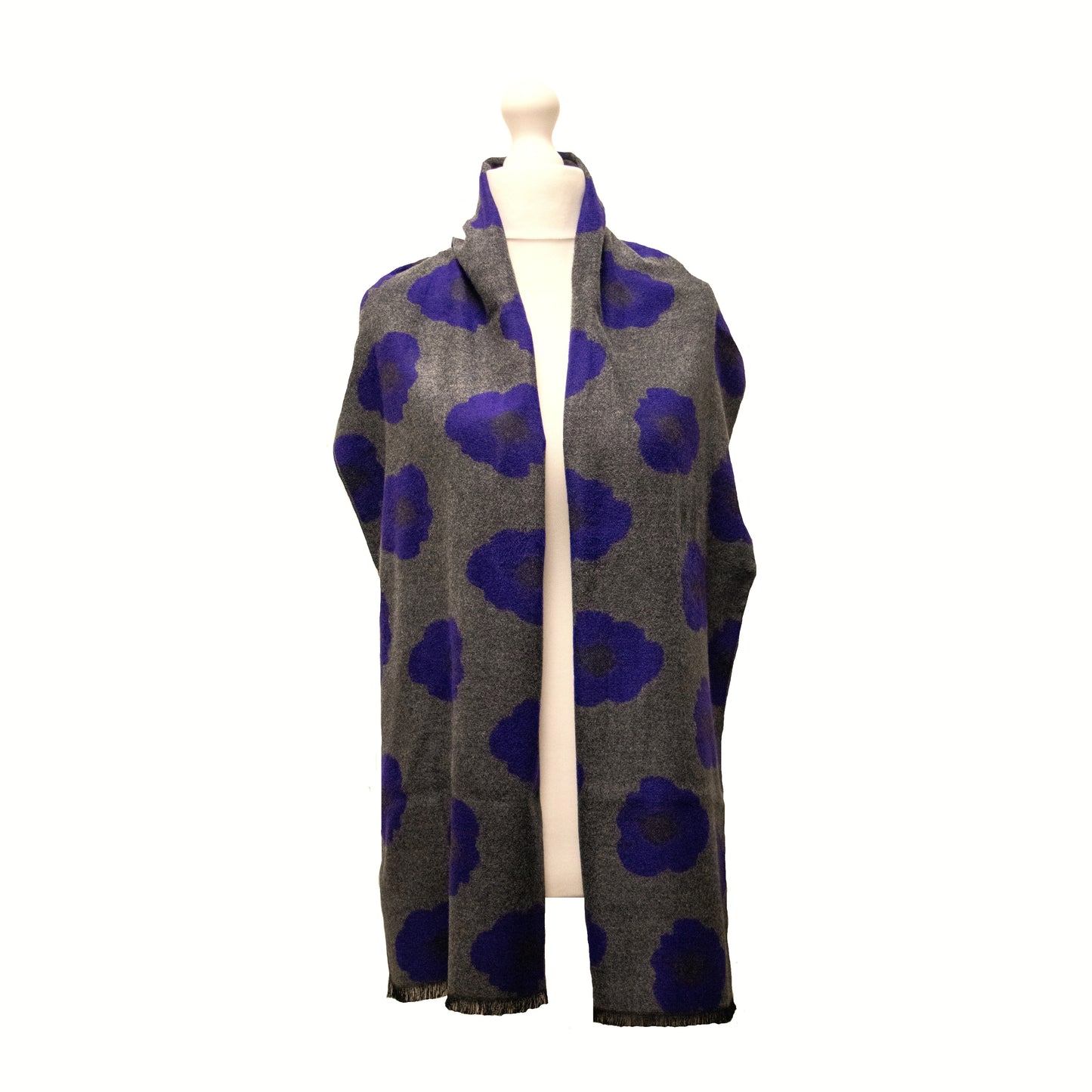 Poppy Purple and Grey Scarf
