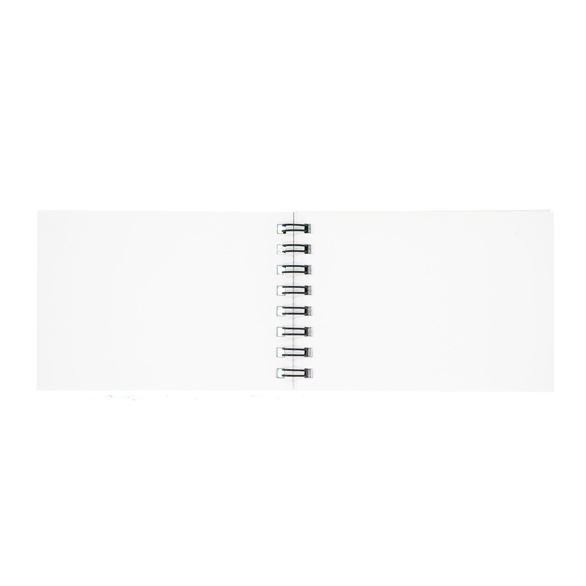 Inside of Notebook with White Illustrations of a Polar Bear and an Owl 
