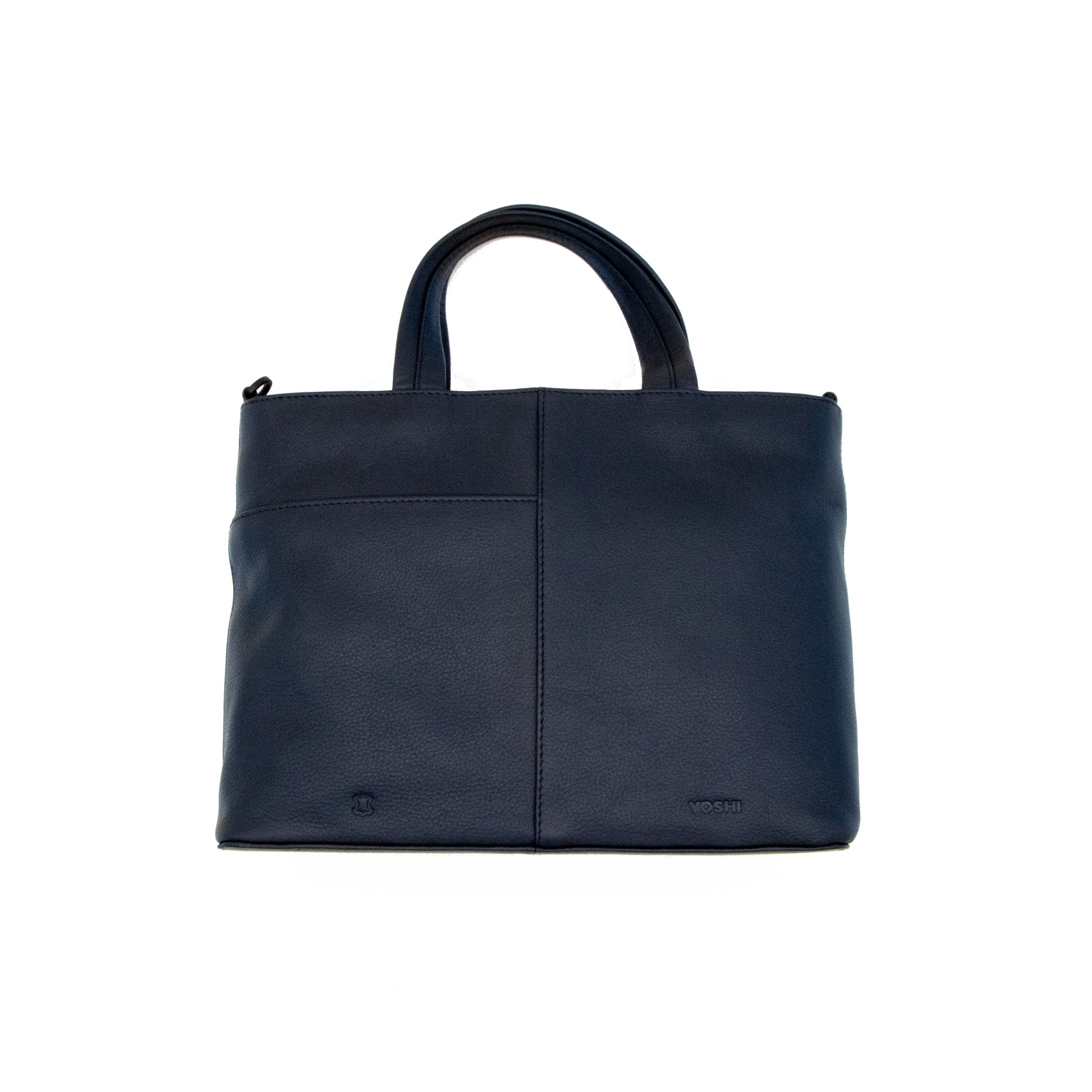Black leather multiway grab bag 