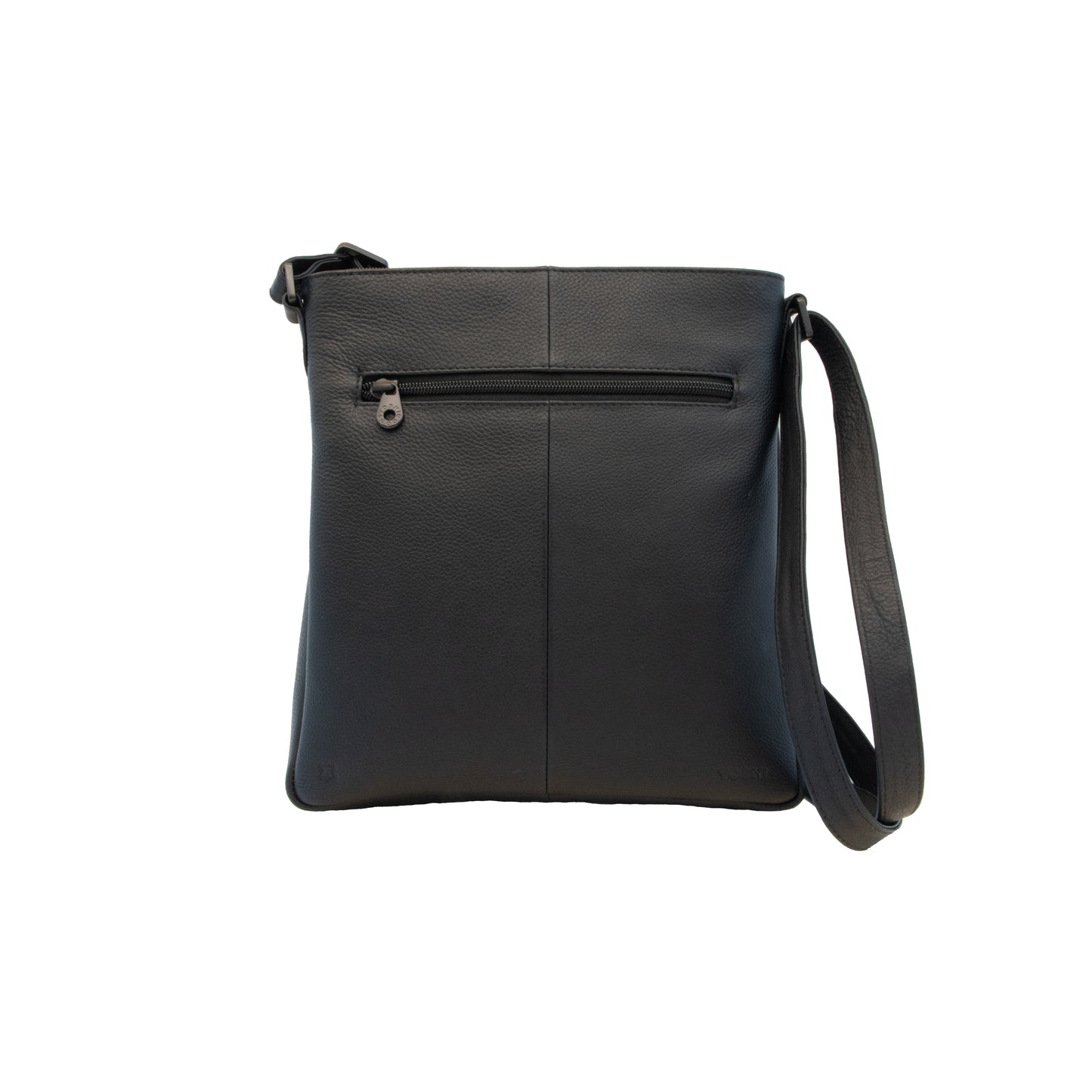 Black leather cross body bag