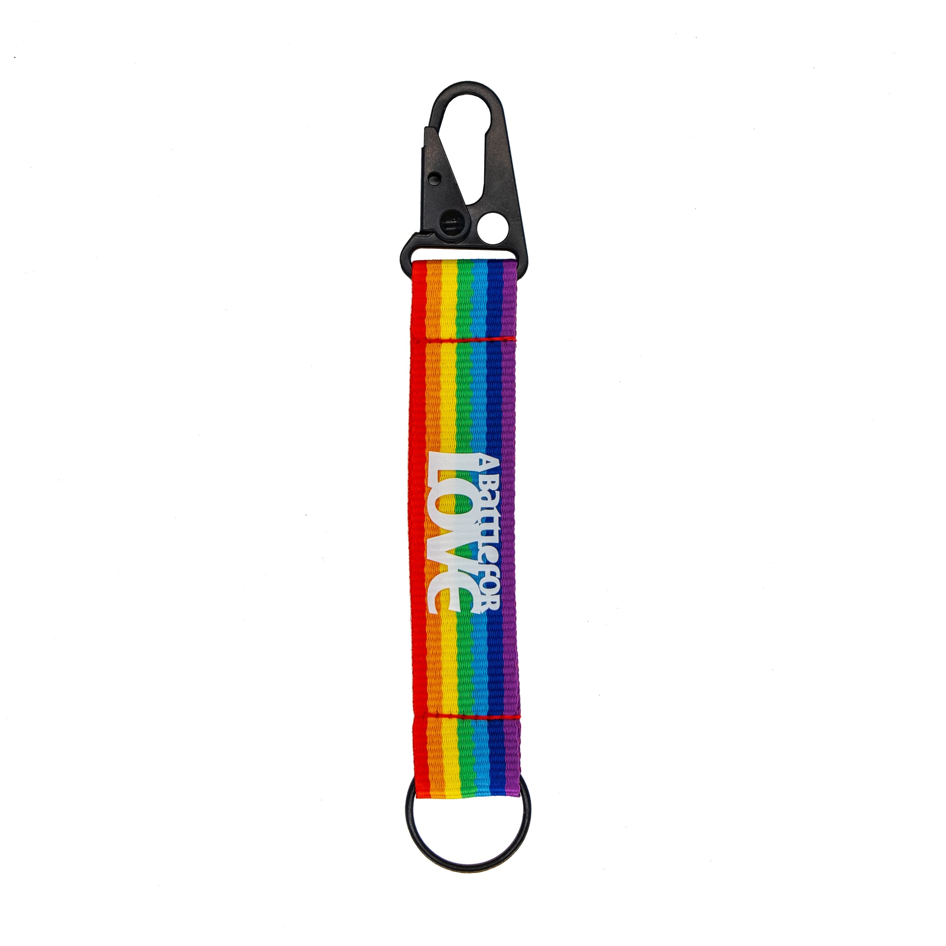 Fighting with Pride-LGBTQ+ Colours keychain with 'Battle for Love'