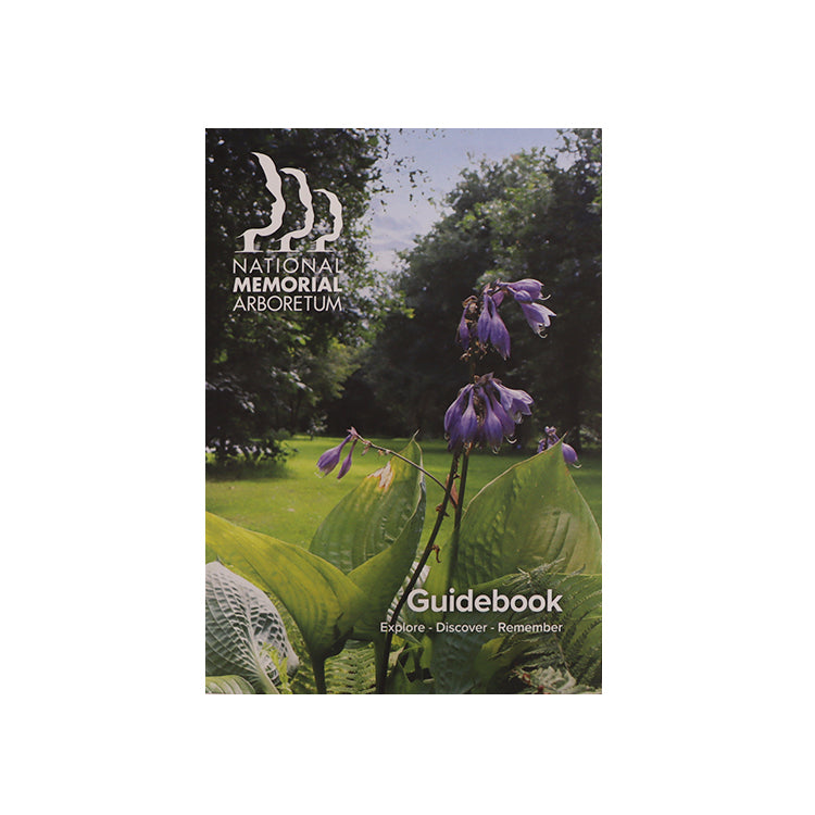 Front cover of the National Memorial Arboretum Guidebook, released in September 2023.