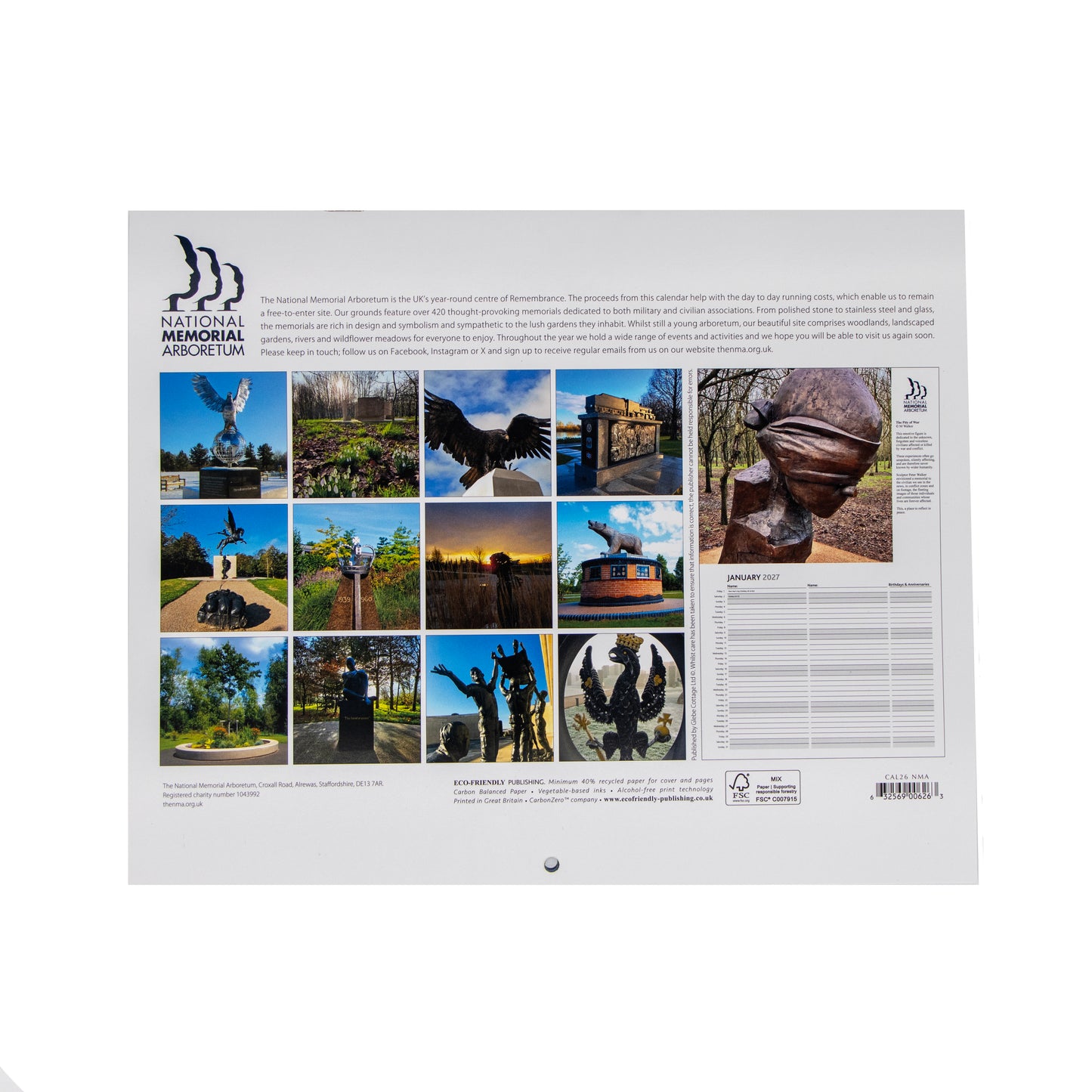 National Memorial Arboretum Calendar  2026
