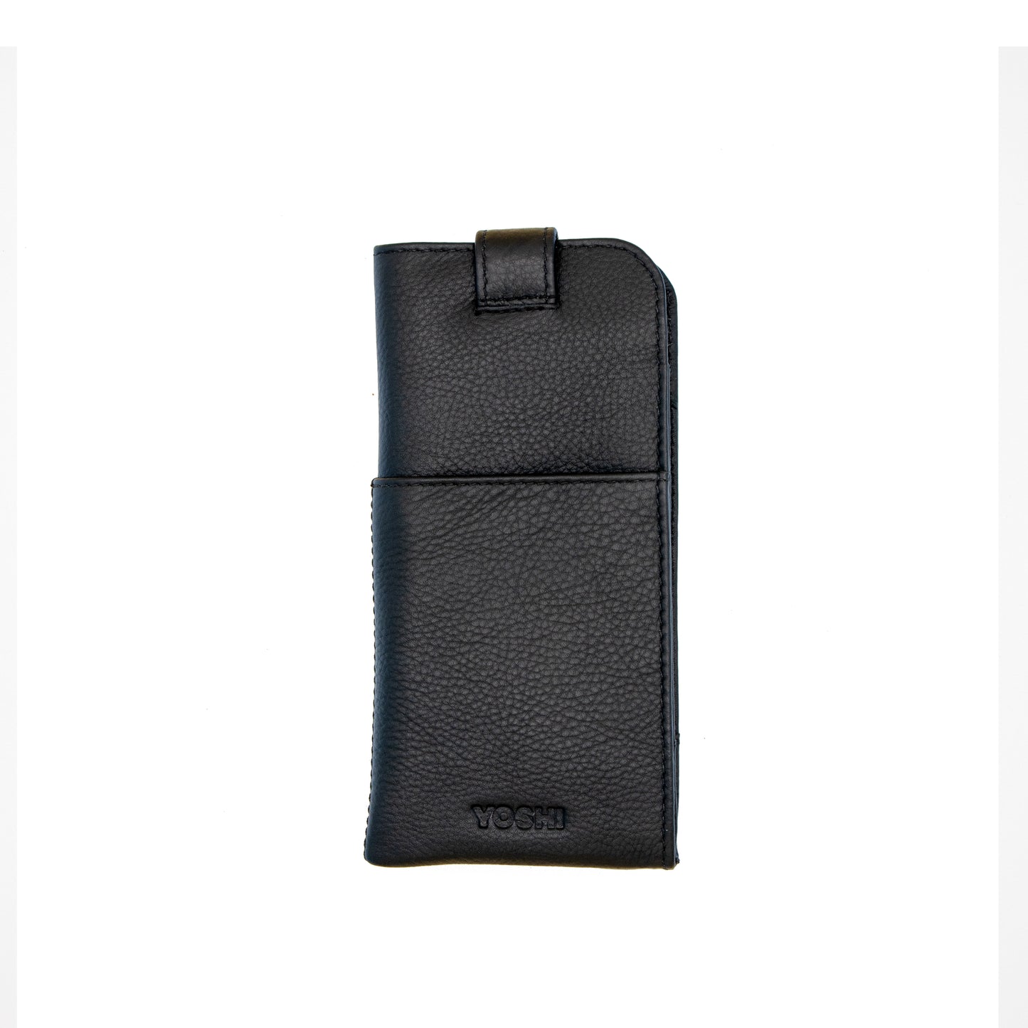 Black leather glasses case
