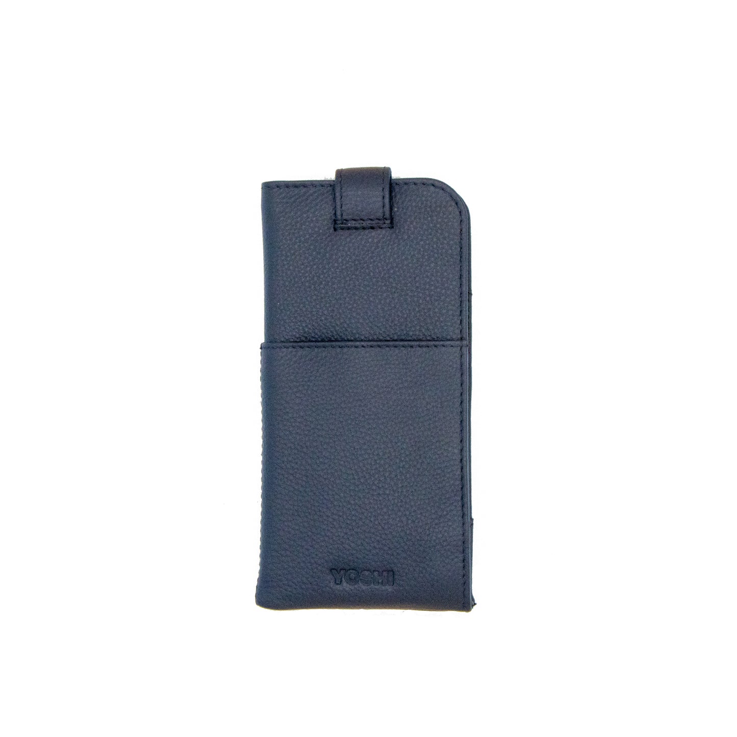 Navy leather  glasses case 