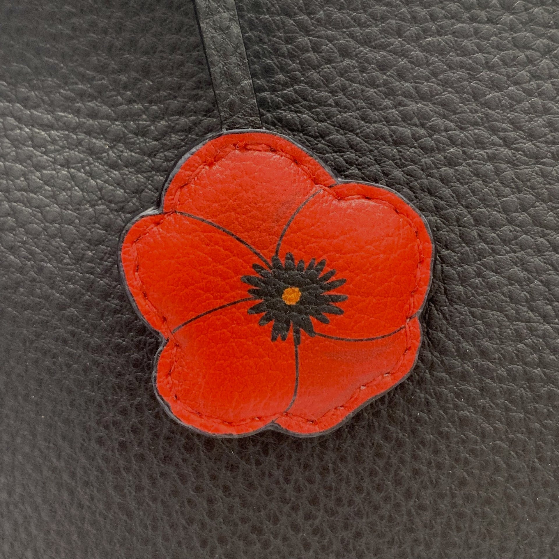 Poppy Poppy Black Leather Multiway Grab Bag – National Memorial Arboretum