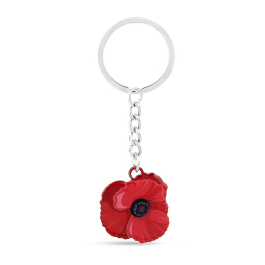 Poppy Keyring On Silver Chain