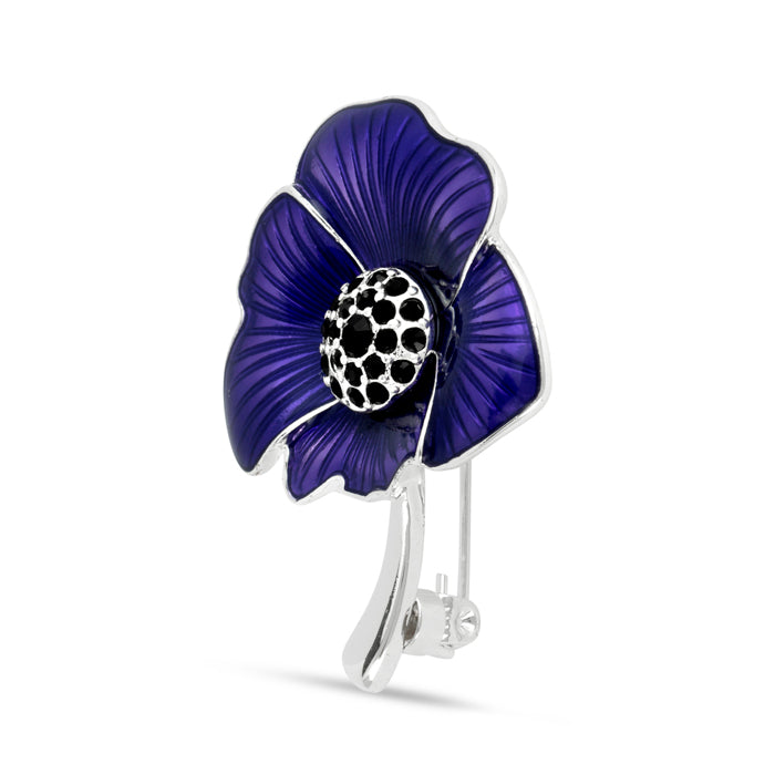 Purple Poppy Brooch