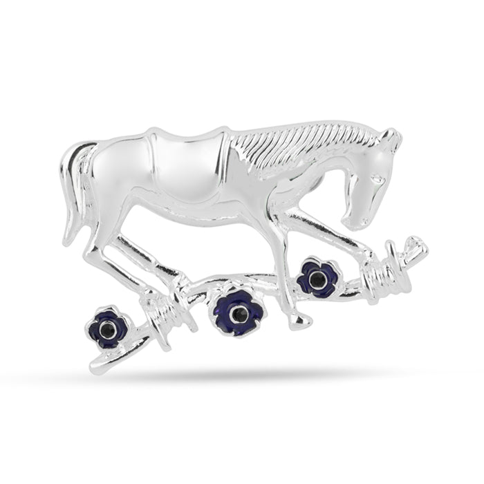 Purple Poppy War Horse Brooch 
